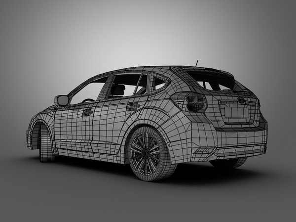 3d subaru car - Subaru Impreza (2012) by Swan3DStudios